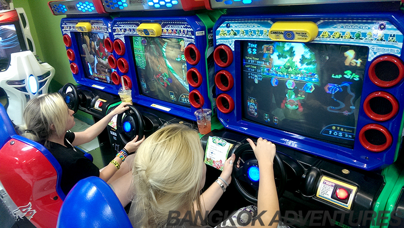 Mario Kart arcade game in Gateway Mall Ekkamai