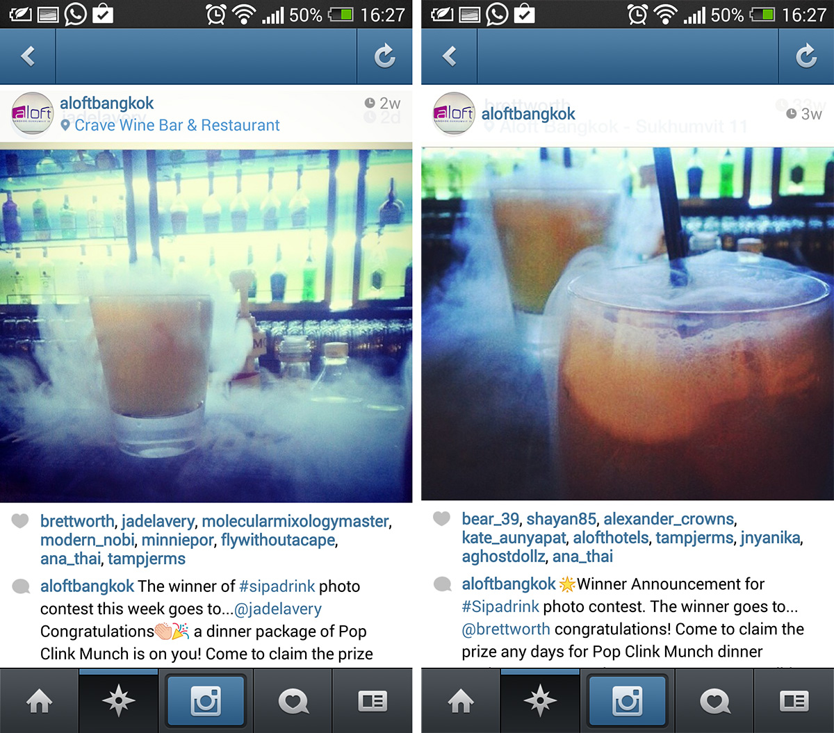 Crave Competition Winning Instagram Pictures