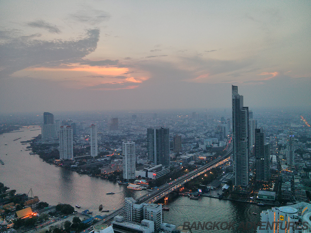 Lebua sky bar view over Bangkok