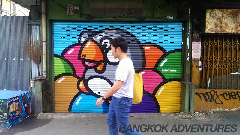 Birdy Kids street art in Phra Khanong, Bangkok