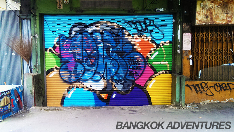 BIrdy Kids graffiti in Bangkok covered up by jealous rival.