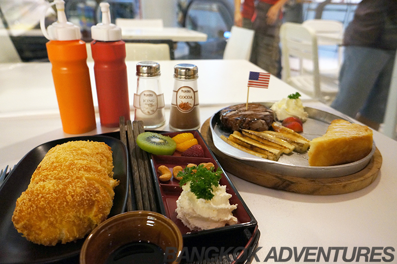 Tonkatsu ice cream and steak ice cream at Icedea, Bangkok