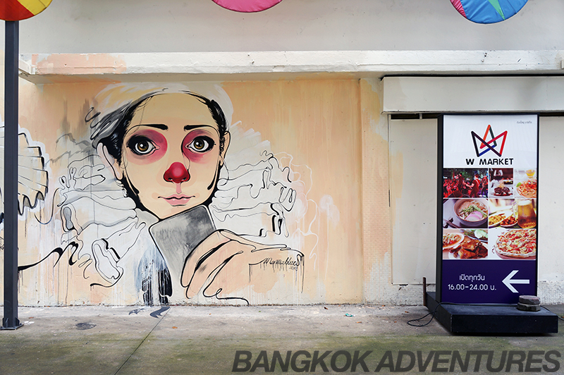 Street art at W Market in Phra Khanong, Bangkok