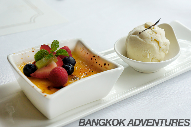 The crème brûlée at Cafe Claire - Oriental Residence Bangkok