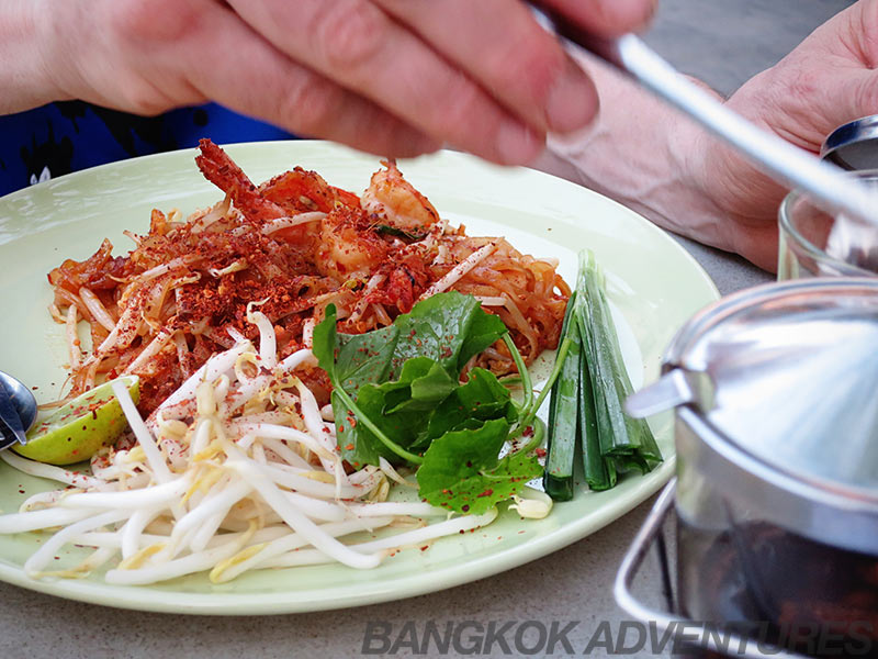 Pad Thai at W District Market in Bangkok