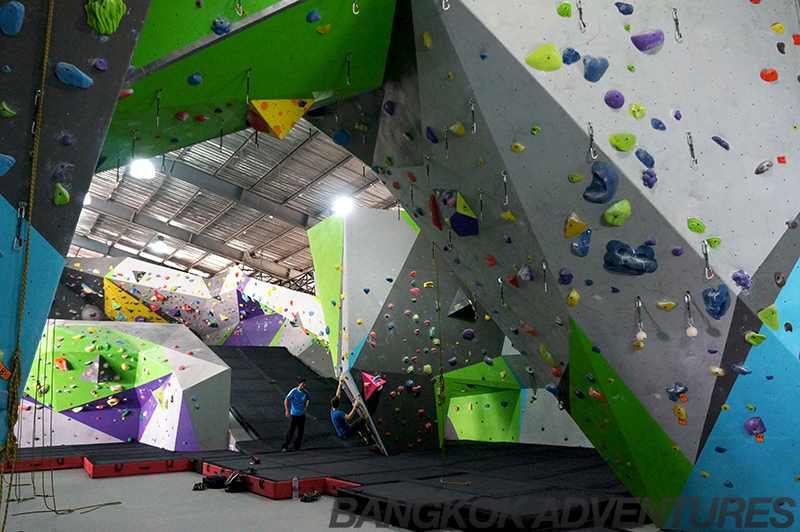 Bouldering at Rock Domain Climbing Gym, Bangkok