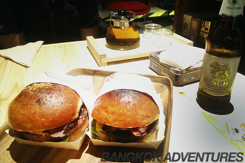 Daniel Thaiger burgers at the Game Over Lounge, Bangkok